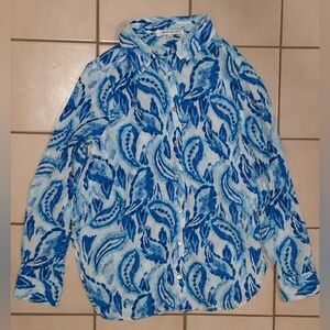 Rose & Olive Blue and White Shirt